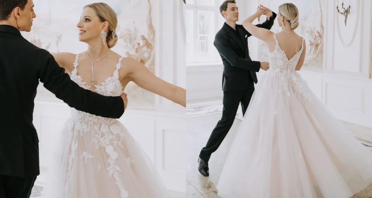 Jak podpiąć tren w sukni ślubnej, by uniknąć kłopotów podczas tańca